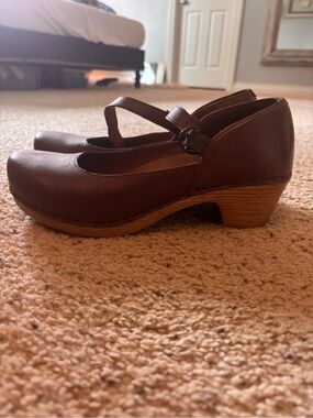 Dansko Women’s Brown Mary Jane Clog Heels